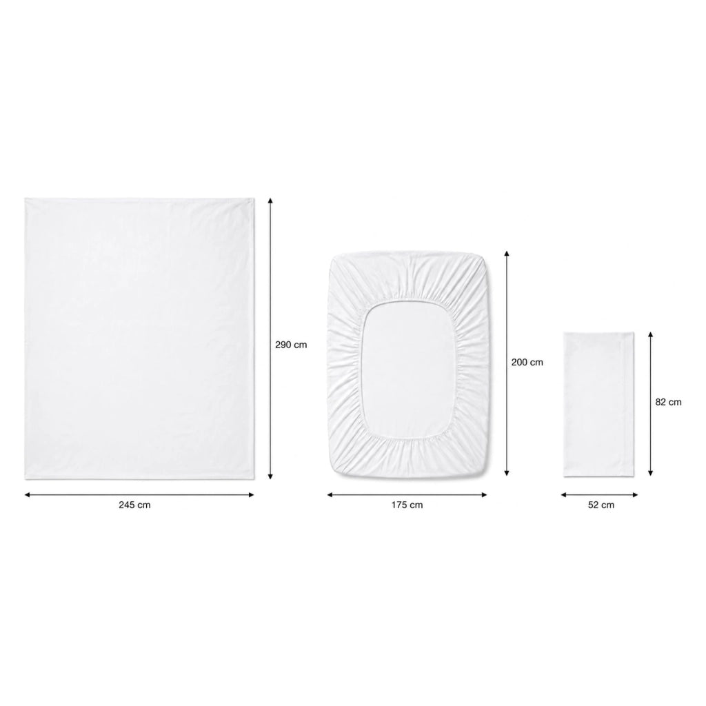 Rovanone, set Completo Letto Matrimoniale in Cotone, blu