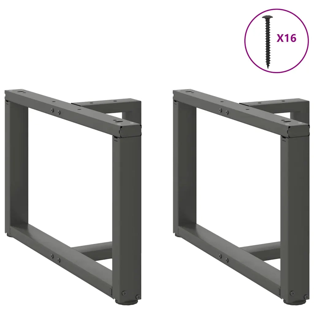 Gambe per Tavolino da Caffè a Forma di T 2 pz Antracite 70x25x(42-43) cm Acciaio 4013038