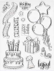 Stampe in Silicone Transparenti, 1 pezzo T2019 Stampa di Ballo per Festa, Stampa per Carte di Auguri Decorazione DIY Album di Scrapbooking Incisione in Rilievo Ambiente di Decorazione, Chiara