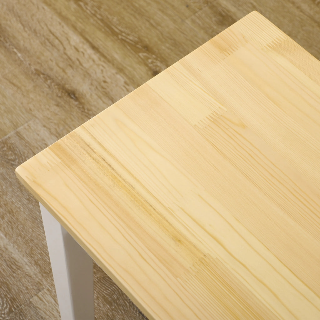 Panca in legno massello per 2 persone ¨C Xylo ¨C Naturale e bianco laccato