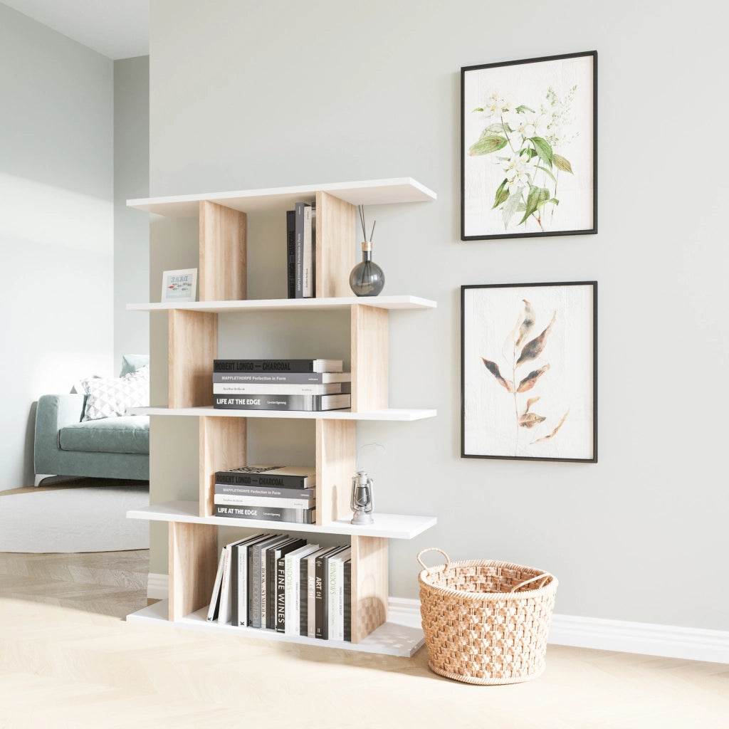 Libreria in legno "Harmon" - 90 x 25 x 127 cm - Bianco