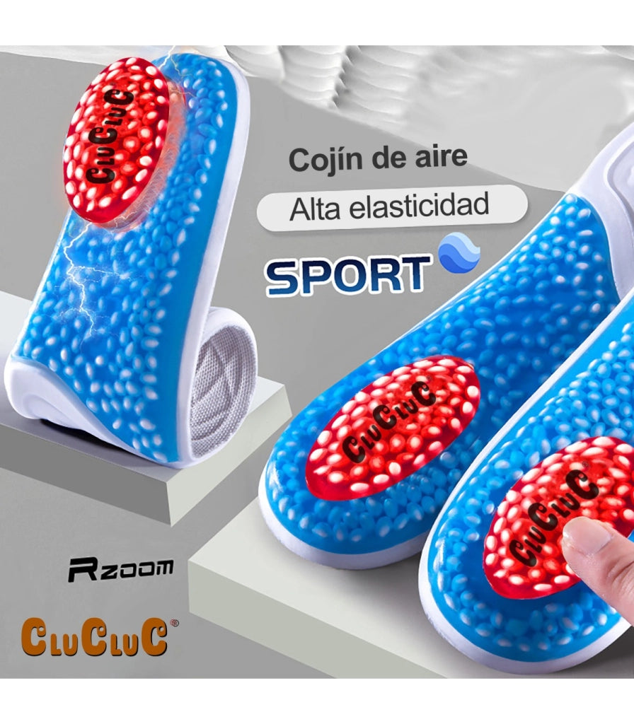 Sottopiedi Sportivi RZoom Unisex - Lattice e PU | Ammortizzazione ad Aria e Silicone | Traspiranti e Assorbenti