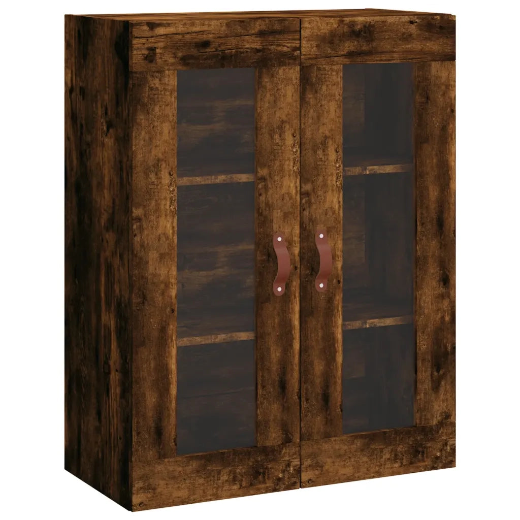 Armadietti a Parete 2 pz Rovere Fumo in Legno Multistrato 3197918