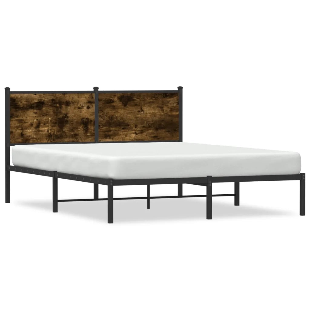 Giroletto senza Materaso in Metallo Rovere Fumo 140x190 cm 4007667