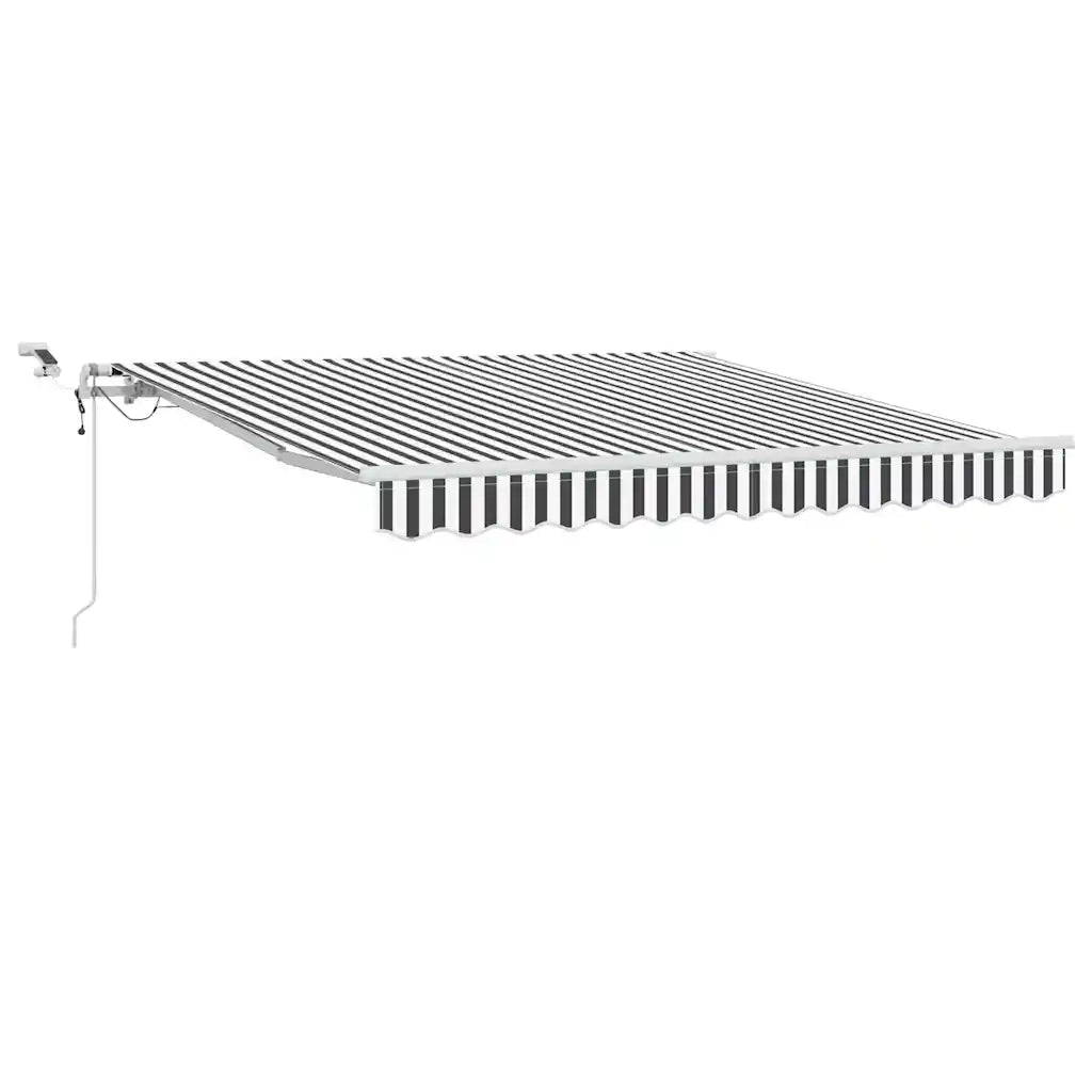 Tenda Retrattile Automatica LED Antracite e Bianco 300x250 cm 3215781