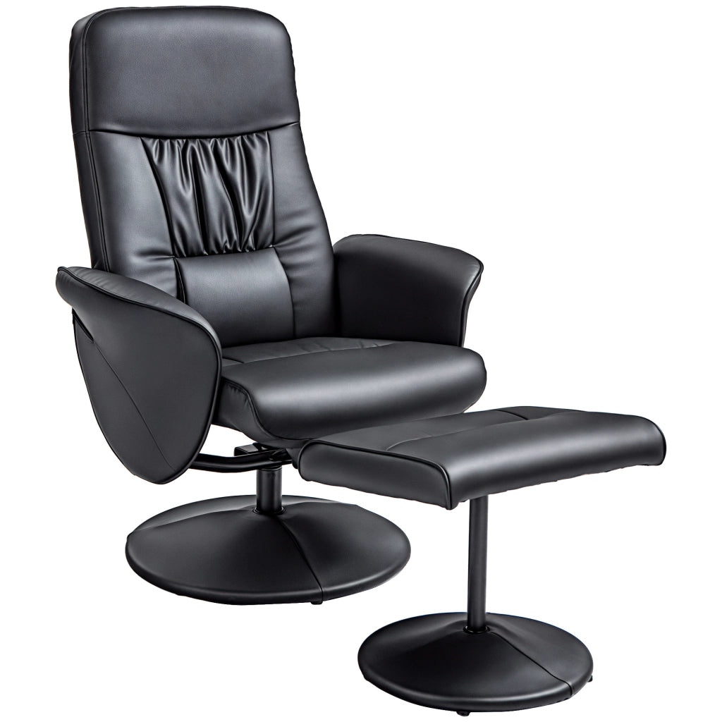 Poltrona Relax con Poggiapiedi ¨C Minimal ¨C Grigio Scuro Tessuto