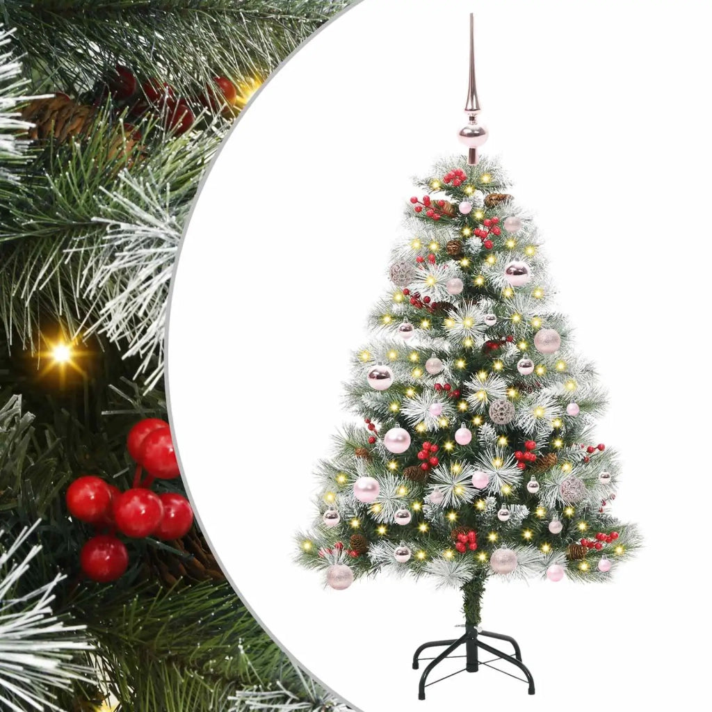 Albero di Natale artificiale Verde e bianco 150 cm 3395172