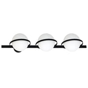 Applique DROPS Aldex nera 3 sfere vetro bianco 3xG9