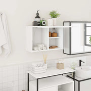 Mobile da Bagno a Parete Bianco 60x25x40cm in Legno Multistrato 860067