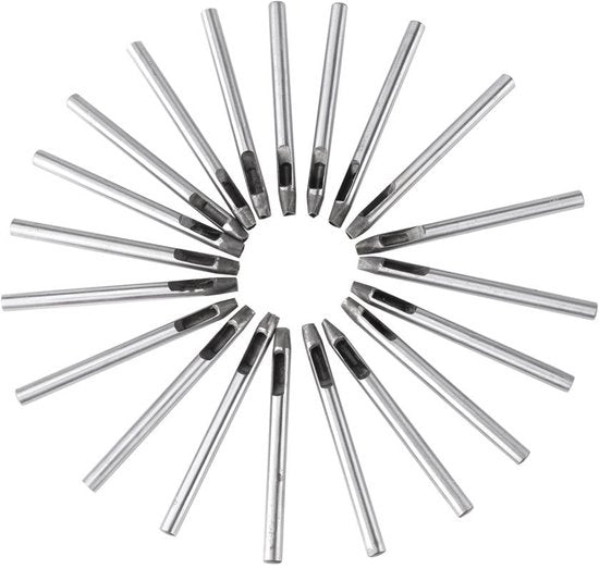 Perforatore in acciaio di carbonio 5mm - Gerecipe per lavorazione del cuoio - Attrezzo manuale - Puntatura DIY - Robusto e duraturo - Puntaspilli per cuoio
