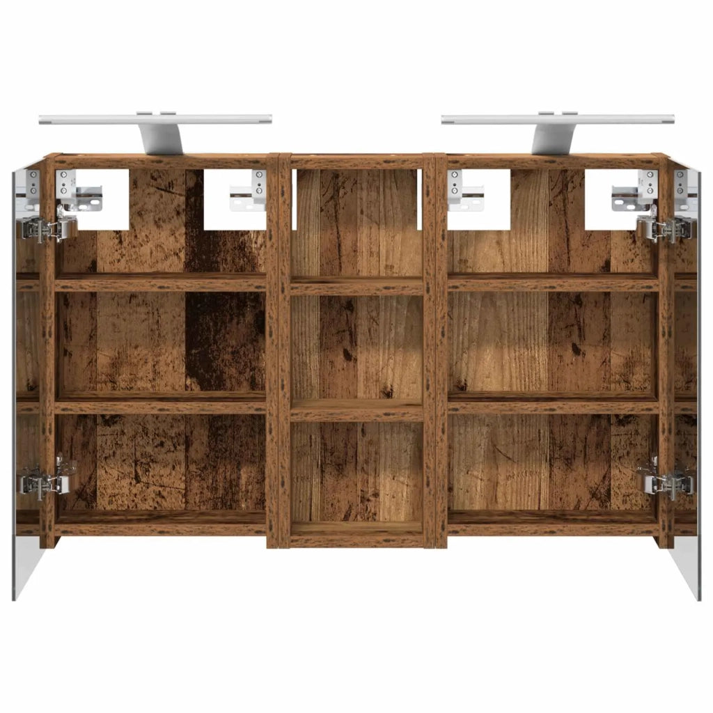 Set di Armadi da Bagno | Armadio da bagno con lo scaffale 3 pz 80 x 10,5 x 50 cm