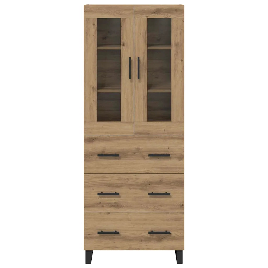 Credenza 2 pcs Rovere artigianale Legno multistrato 3415996