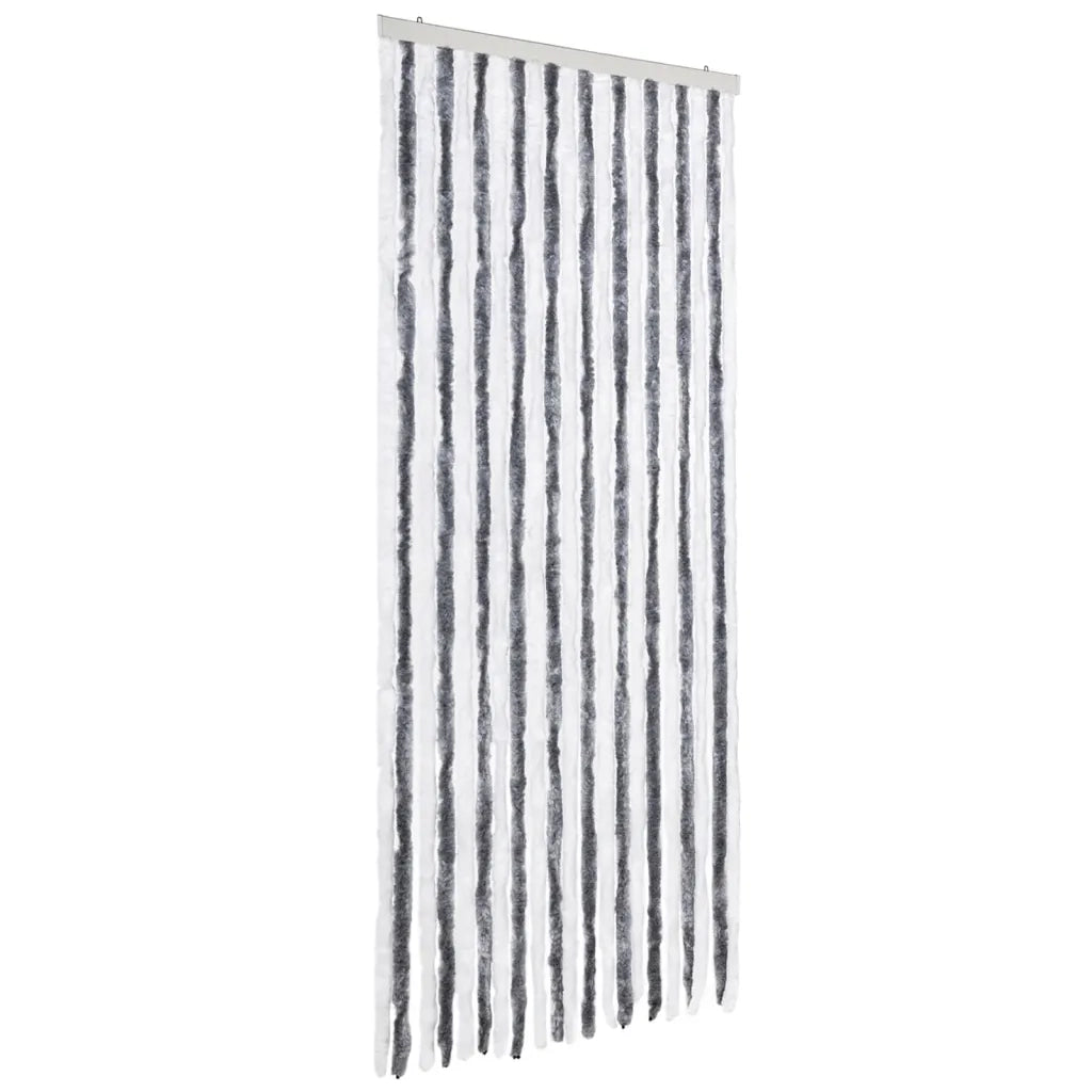 Zanzariera Grigio e Bianco 90x220 cm Ciniglia CFW7904674