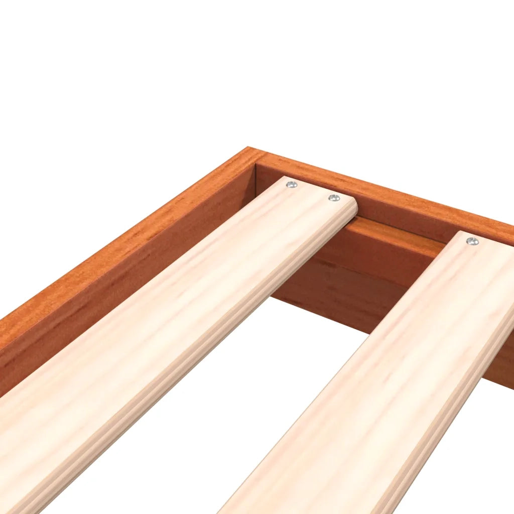 Giroletto Marrone Cera 90x200 cm in Legno Massello di Pino 847153