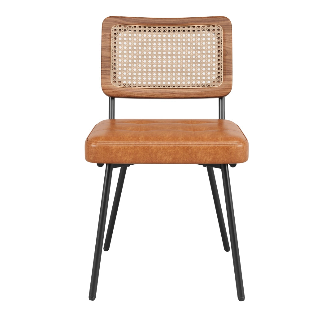 Sedia da pranzo in similpelle (2 pezzi) Poltrona lounge in rattan Sedia da toeletta Sedia ergonomica Sedia di lusso leggera Sedia retr¨°