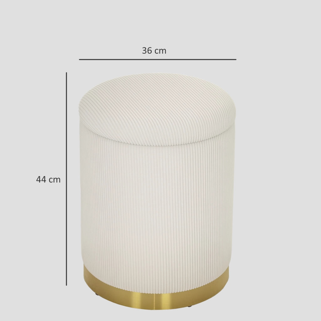 Tavolino contenitore con coperchio ¨C Minimal ¨C 36x36x44 cm crema