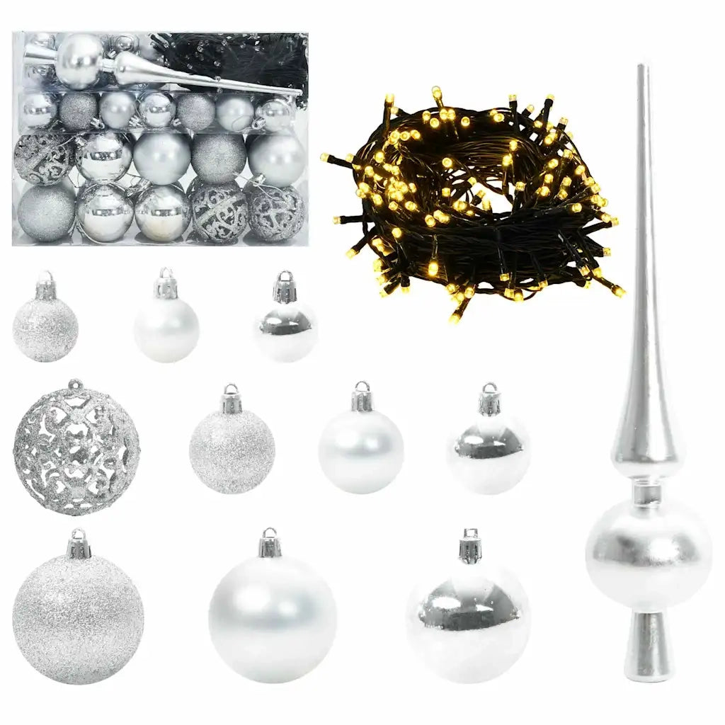 Albero di Natale artificiale Verde e bianco 150 cm 3395175