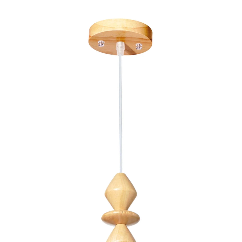 LÚZETE - CIONDOLO IN LEGNO CROMATO 56 CM