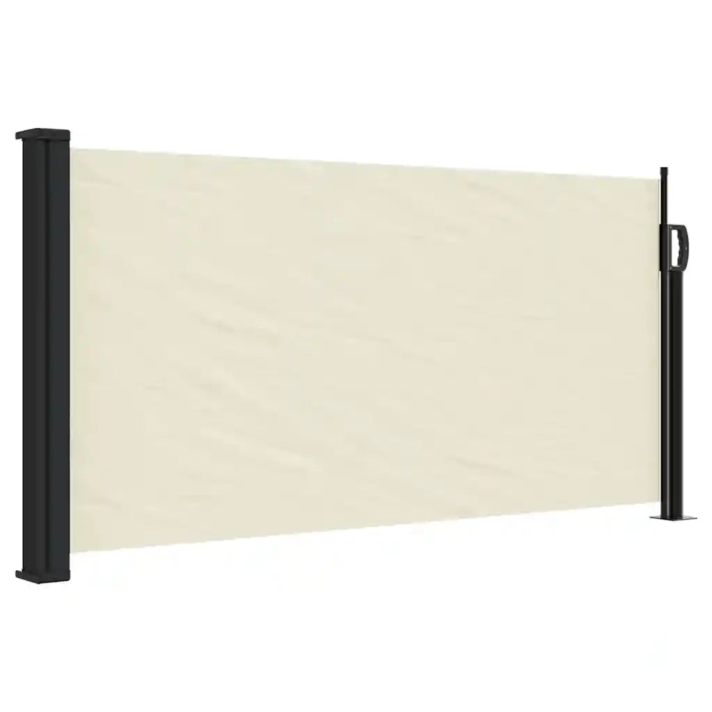 Tenda da Sole Laterale Retrattile-Tenda parasole per balcone per giardino Crema 100x500 cm