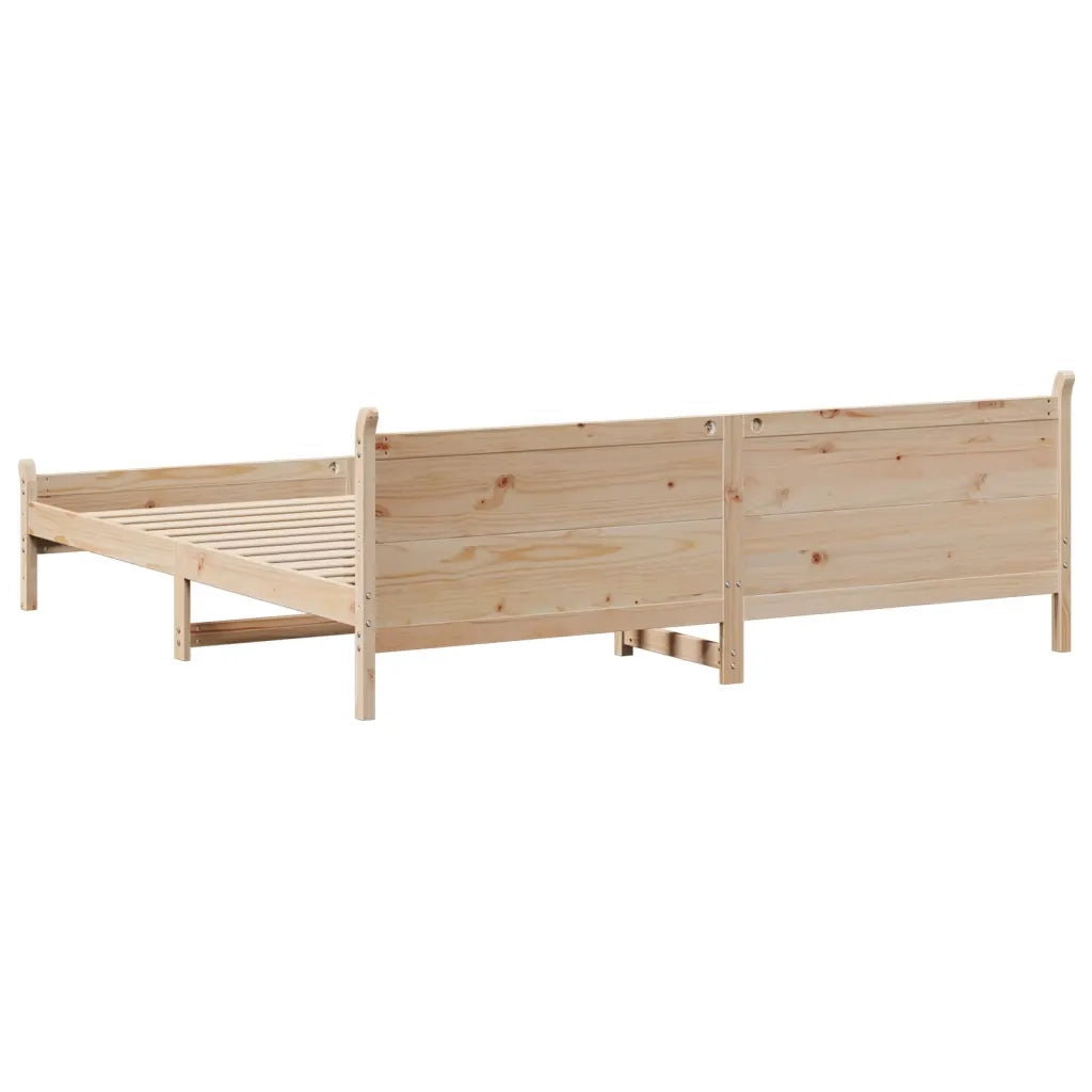 Letto senza Materasso 180x200 cm in Legno Massello di Pino 855582