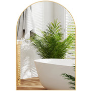 Specchio da parete ad arco ¨C Xylo ¨C Cornice in lega alluminio oro 60x90cm