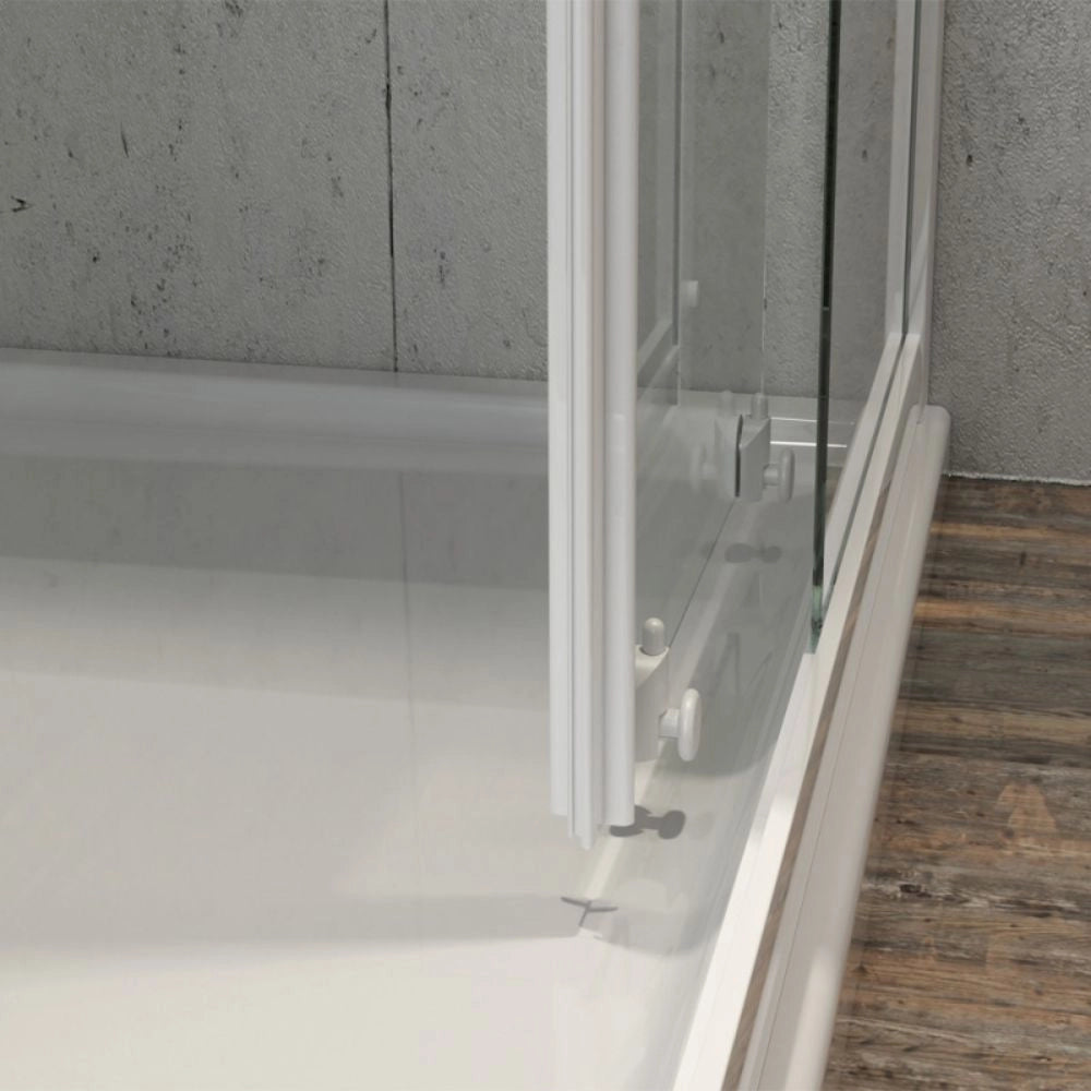 Box cabina doccia angolare con due ante scorrevoli in cristallo temprato trasparente *** misure 76.5-79.5x96.5-99.5xh...