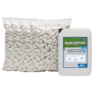 Kit stabilizzazione ciottoli 4 sacchi da 25 kg con legante formato 10 l *** misura 40/60, confezione 1