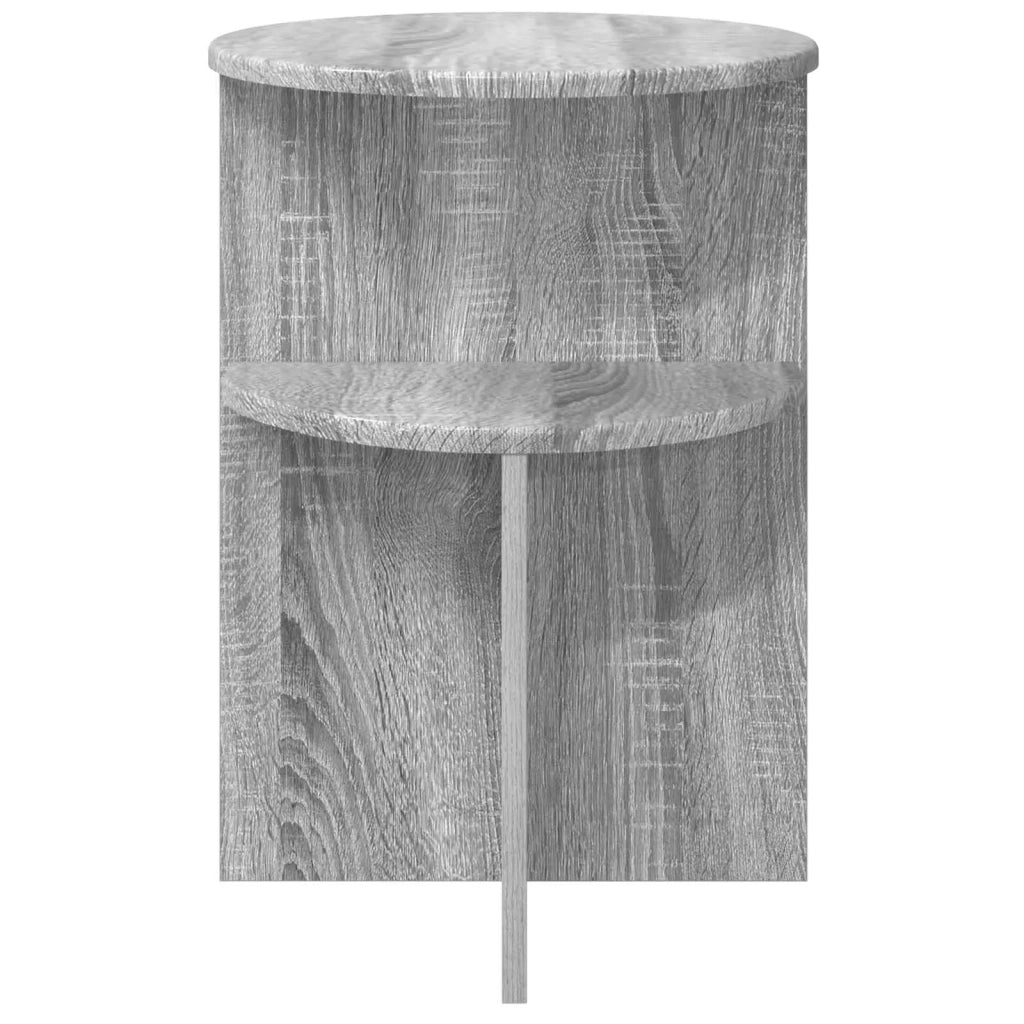 Tavolo laterale con archiviazione Grigio Sonoma Ø 39,5 x 55 cm 8001025