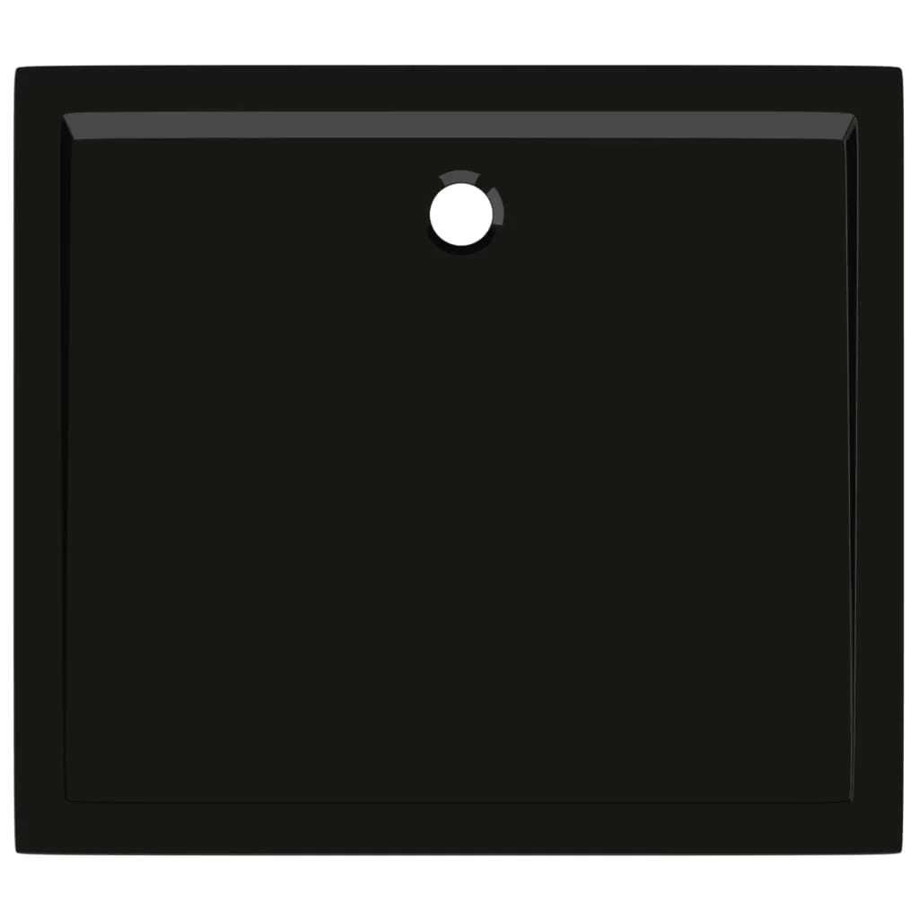 Piatto doccia base doccia piatto doccia bagno WC cabina doccia casa interno rettangolare 80x90 cm ABS nero 02_0001961