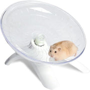 Girone da Hamster Silenzioso in Plastica Stabile per Animali da Compagnia Pratica senza Scivolare Girone da Hamster Silenzioso per Piccoli Animali (Bianco)