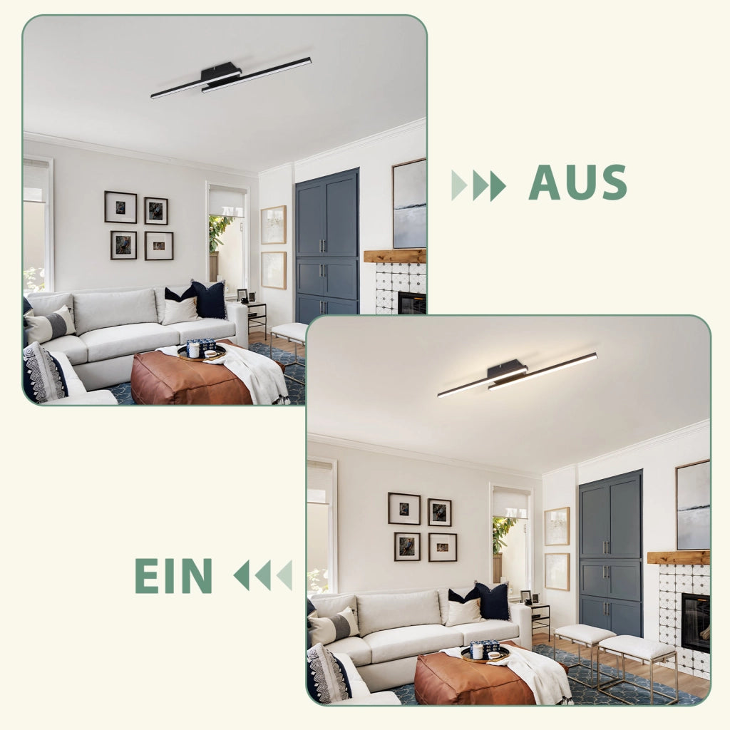 ZMH Lampada da Soffitto LED 12W 4000K Neutrale Moderna 61 5cm per Corridoio Soggiorno Sala da Pranzo
