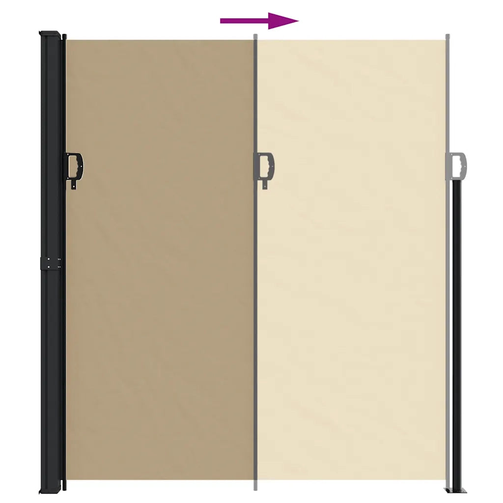 Tenda da Sole | Tenda parasole Laterale Retrattile Beige 220x300 cm