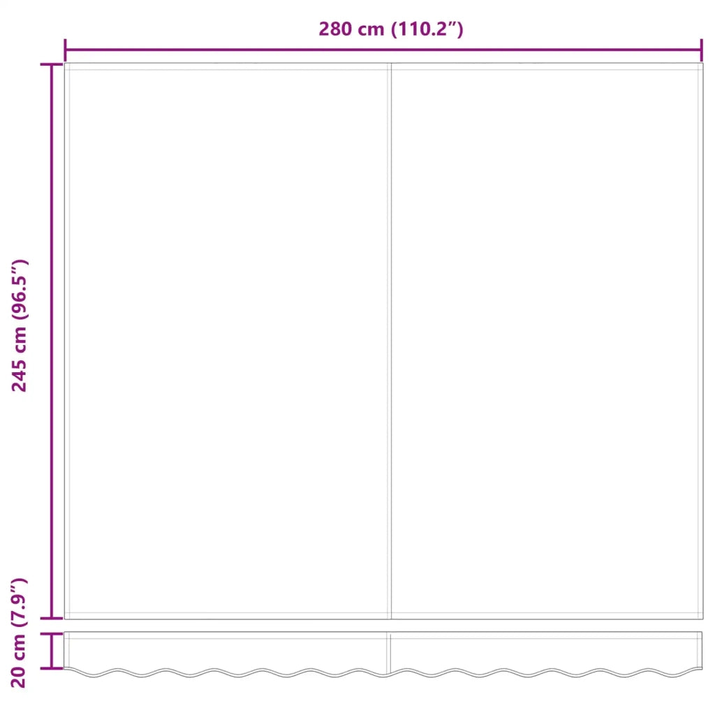 Tenda da Sole Bianco 300 x 250 x 165 cm Poliestere e Alluminio 3330082