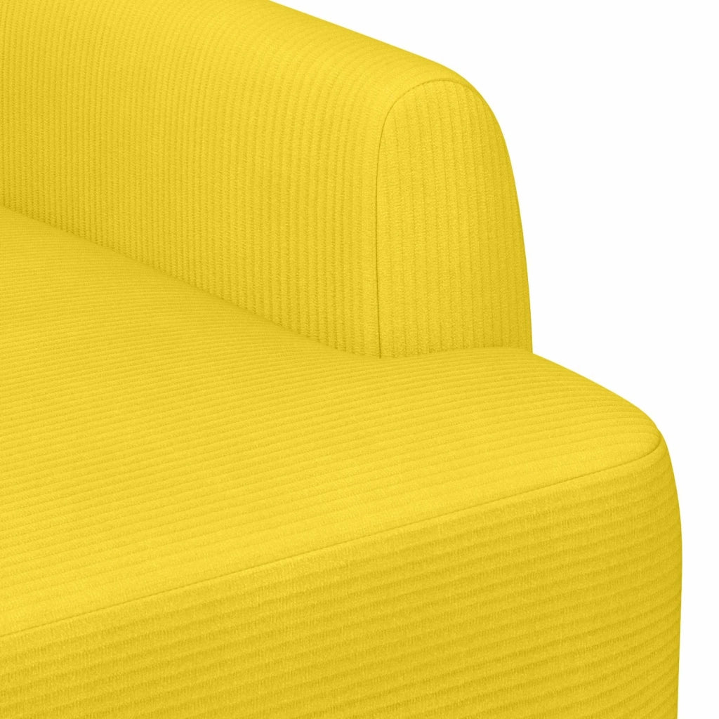 Loveseat con bottoni imbottiti Giallo Chiaro 116 x 67 x 81 cm 42041794