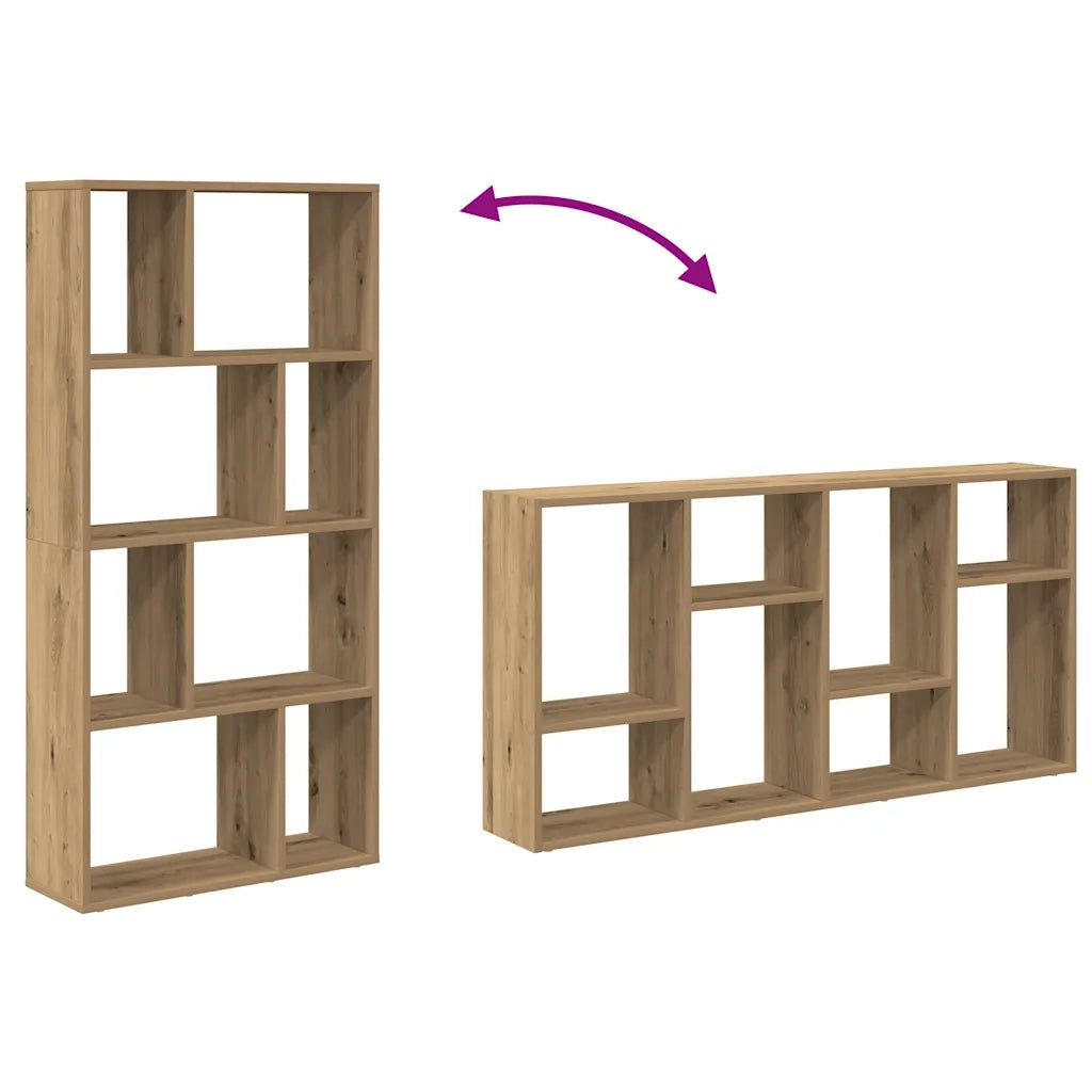 Libreria-Scaffale per Libri-Mobile di Stoccaggio Rovere Artigianale 60x20x120 cm in Truciolato