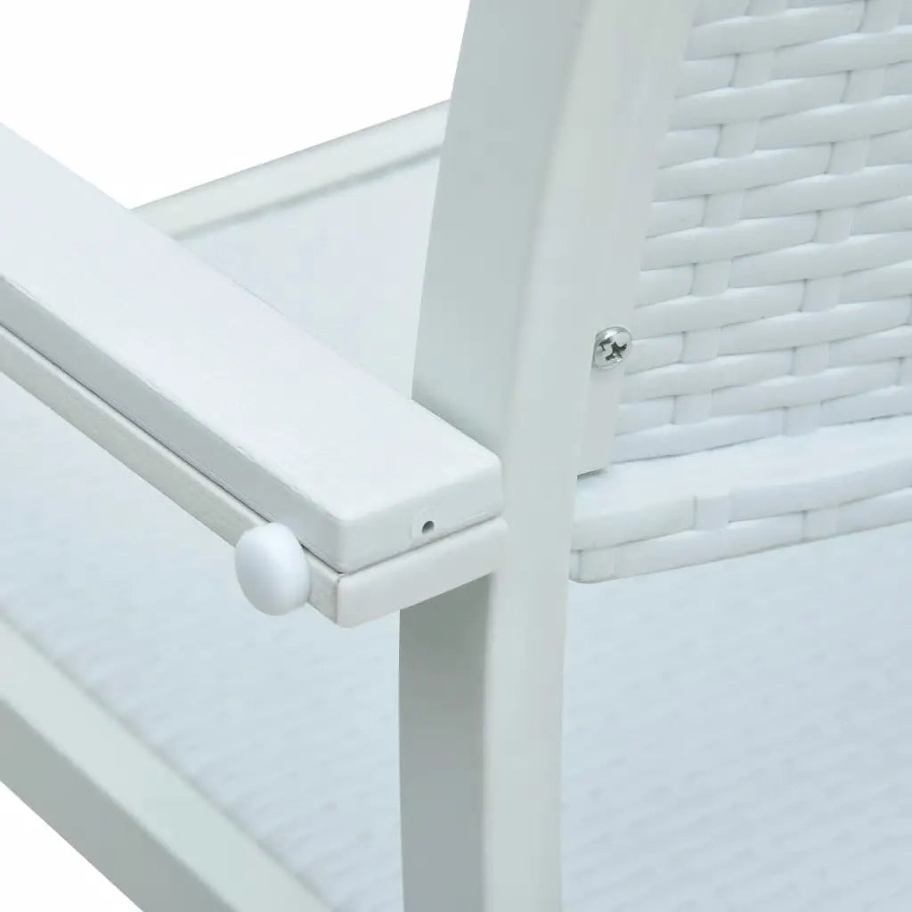 Set Mobili da Pranzo per Giardino 5 pz Bianco 3099258