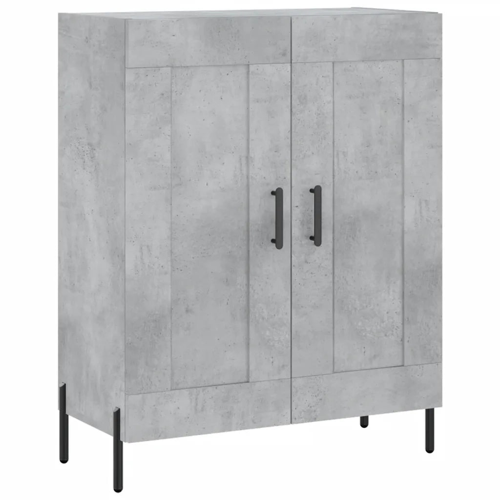 Credenza | Madia | Buffet da pranzo | Armadio da pranzo Grigio Cemento 69,5x34x180 cm in Legno Multistrato