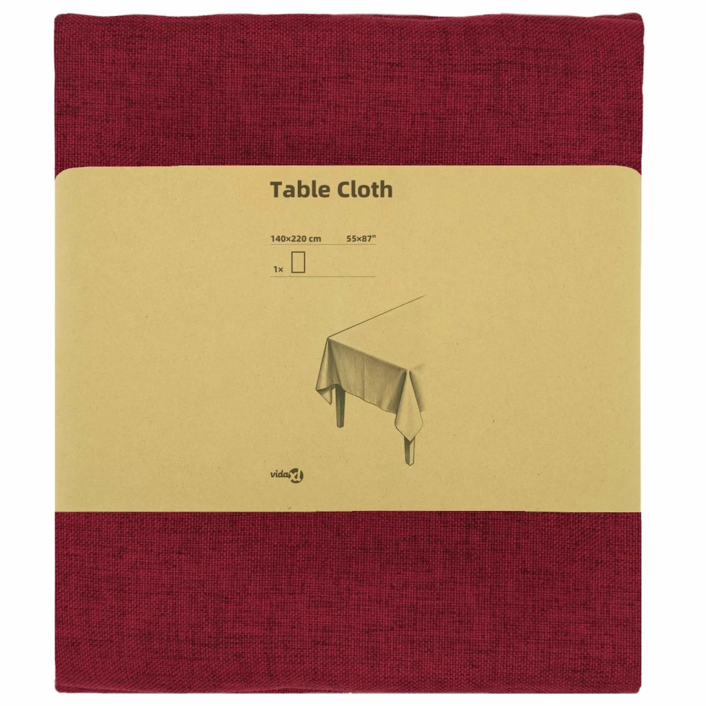 Tovaglia da Tavolo Rettangolare Rosso Vino 140 x 220 cm 42040001