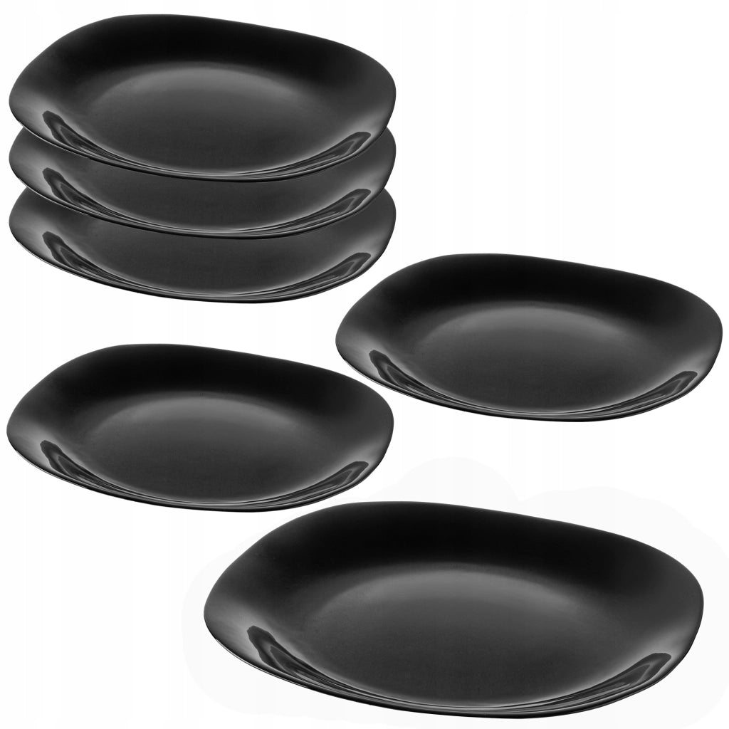Set di 6 piatti piani KADAX da 28 cm, colore nero.