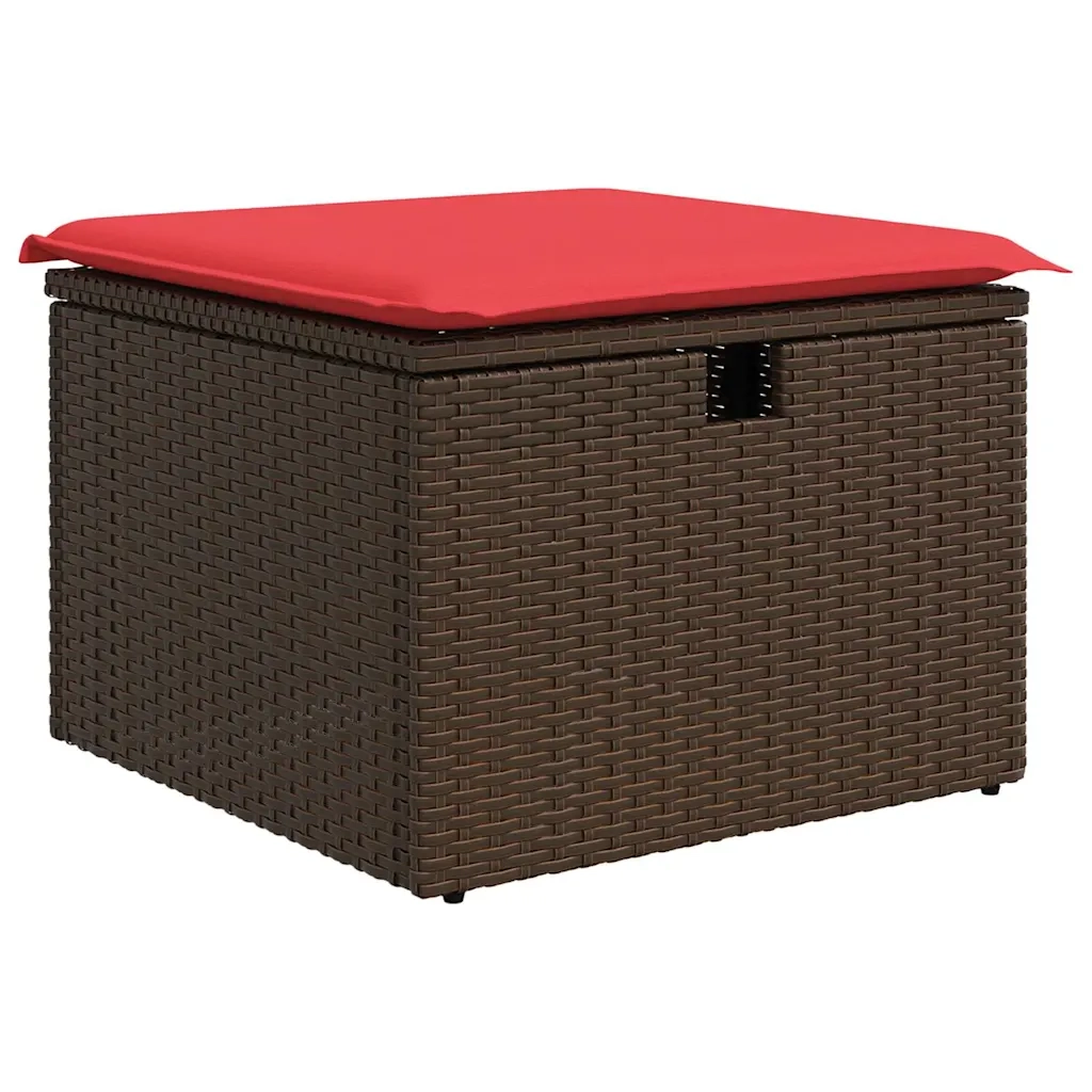 Set Divano da Giardino con cuscino 8 pcs Marrone polyrattan 3360445