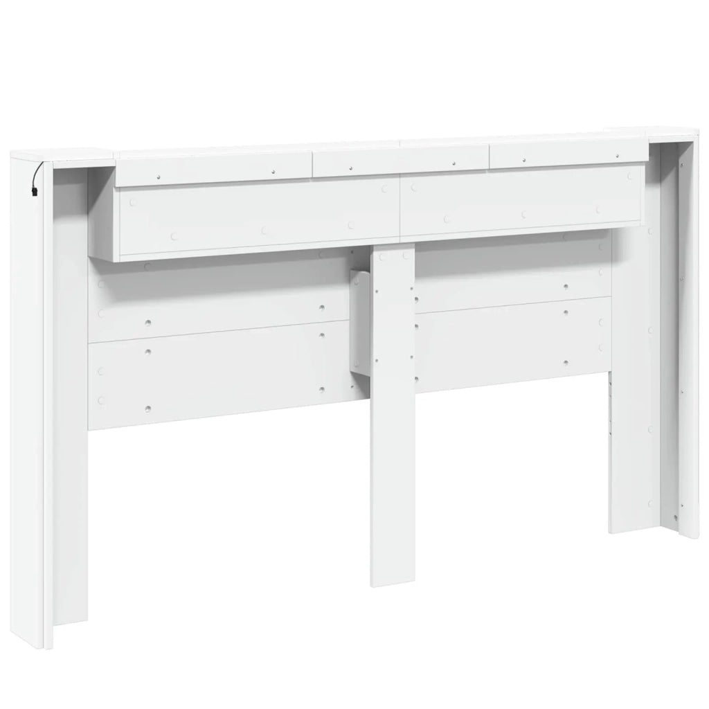Testiera-Testata-Testiera Decorativa Bianco 180 x 16,5 x 103,5 cm Legno multistrato