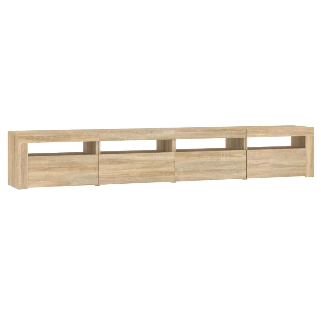 Mobile Porta TV con Luci LED Rovere Sonoma 240x35x40 cm 3152764