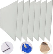20 x 30 cm sottile tela da pittura bianca pre-tesa con cotone puro (7 pezzi)