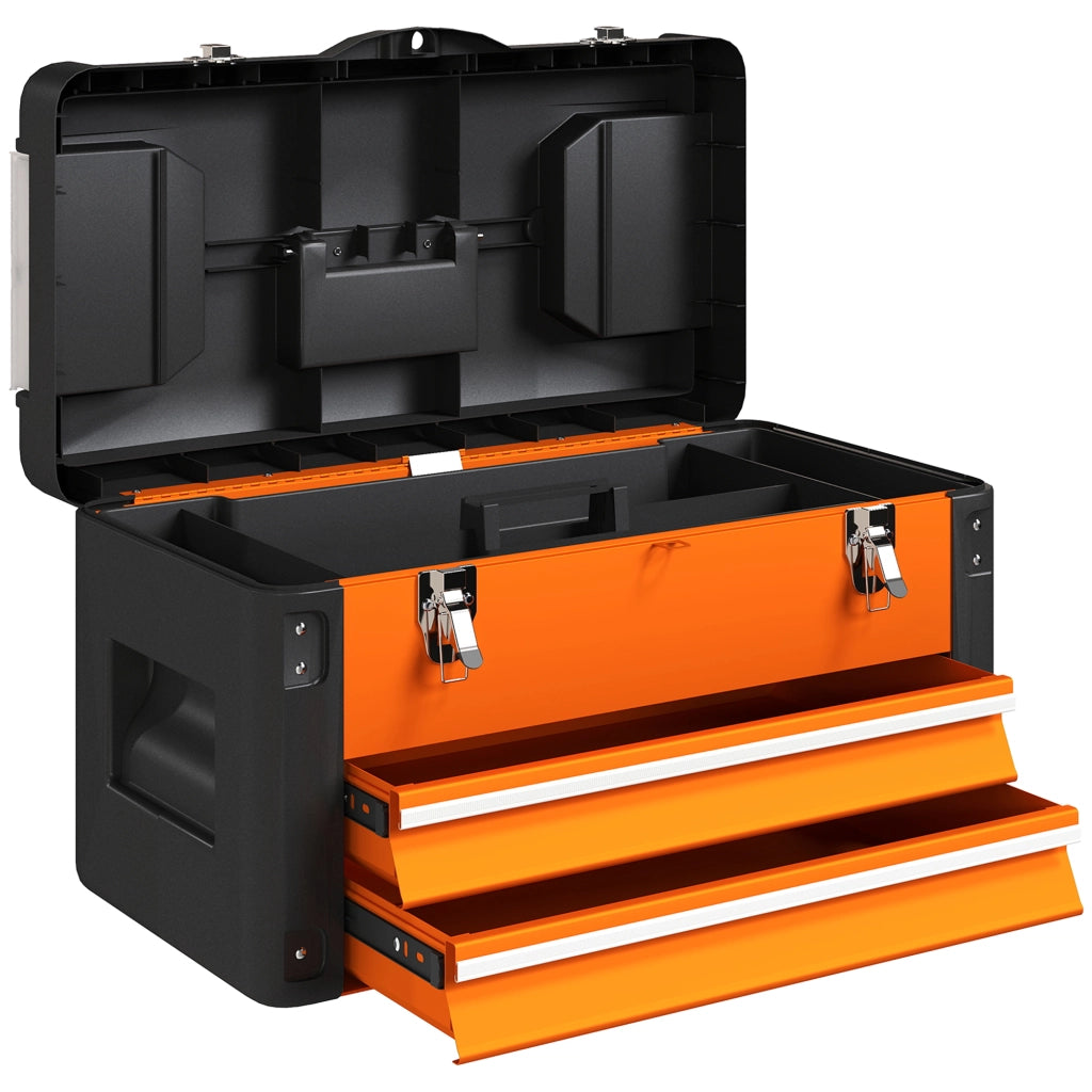 Cassettiera portautensili ¨C Minimal ¨C 49.7x25.3x28.9 cm arancione acciaio