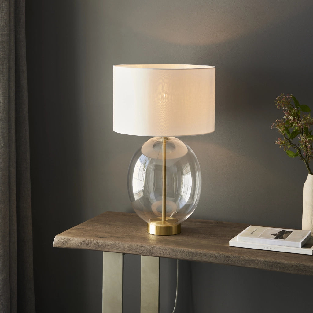 Lampada tavolo KELDA OVAL Endon ottone vetro touch E27