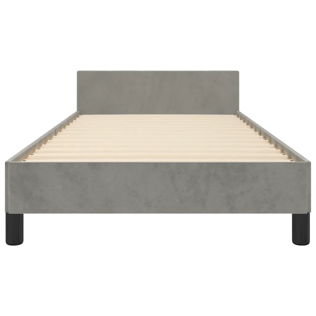 Giroletto senza Materasso Grigio Chiaro 100x200 cm Velluto 3125739