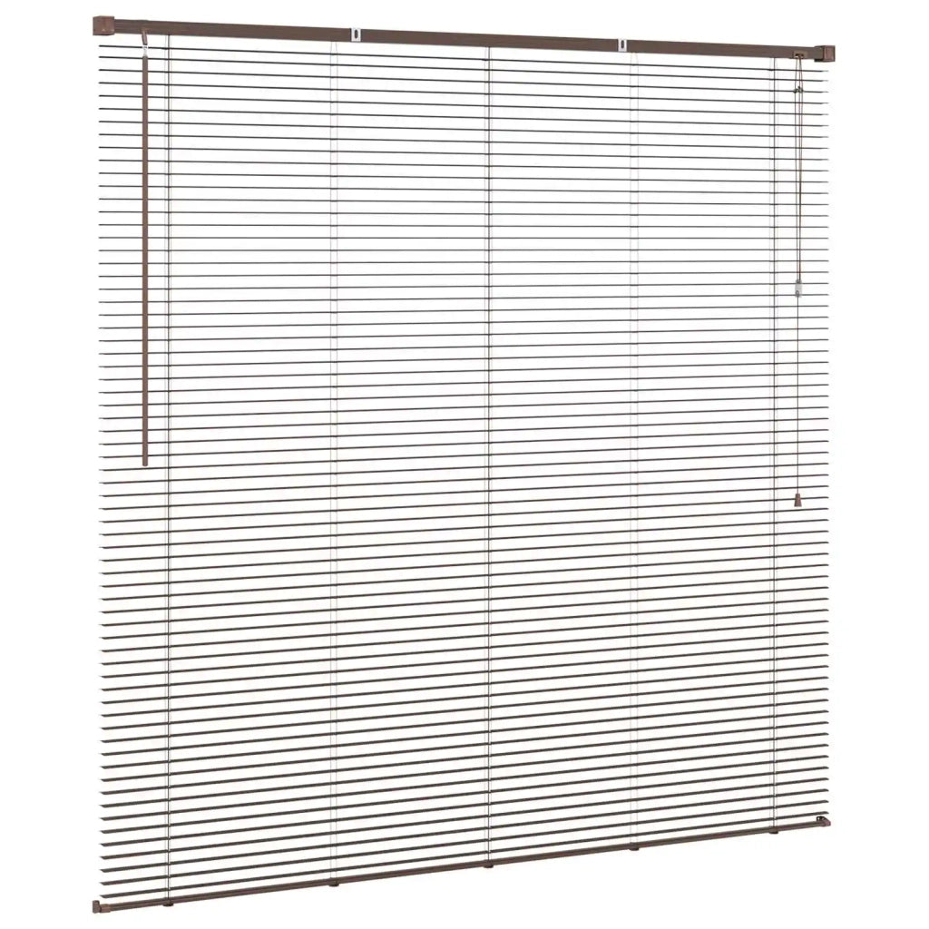 Tenda Veneziana | Tenda a lamelle Marrone Scuro con Motivo 150 x 130 cm 25 mm PVC