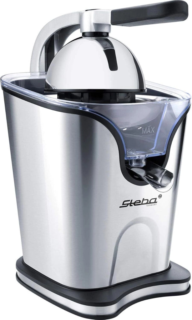 Steba 25-03-00 ZP 3 Spremiagrumi elettrico con leva 100 W 2 coni in acciaio inox avvio automatico colore Nero Acciaio inossidabile