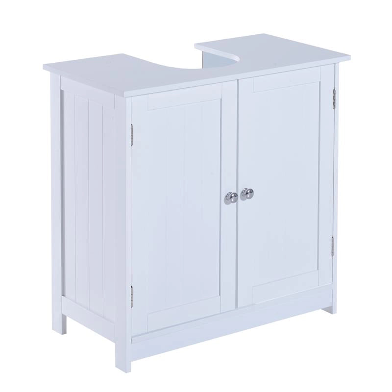 MOBILETTO SOTTOLAVELLO IN MDF PER BAGNO CON 2 ANTE 60X30X60 CM BIANCO