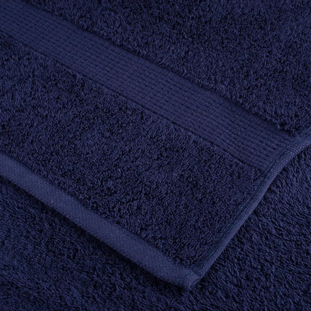 Asciugamani Premium SOLUND 4 pz | Teli per bagno Blu Navy 50x100 cm 600 g/m2